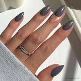 Ash Gray Press-On Nails